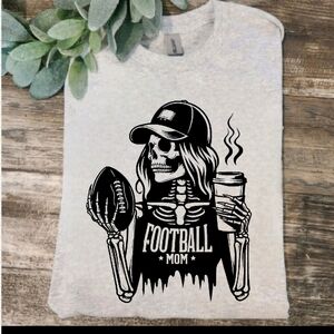 Football mom shirt skull skeleton cute popular